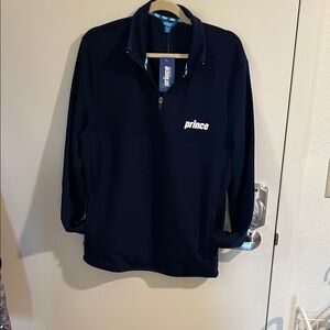 Prince Dark Blue Quarter-Zip Top